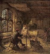 Adriaen van ostade The Painter in His Studio oil